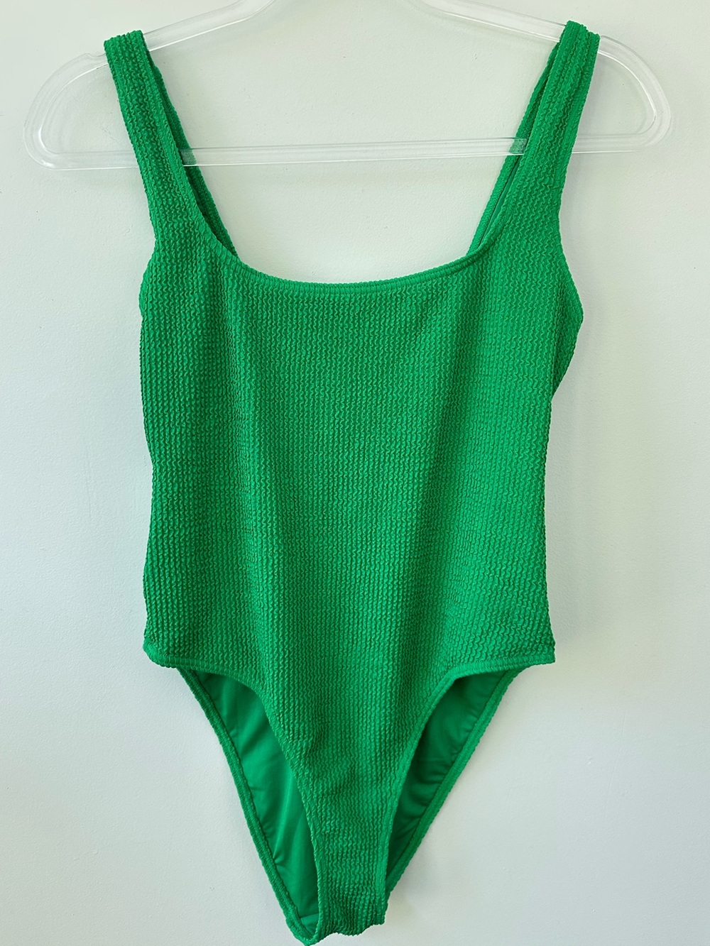 South Beach “Gelato”  low back crinkle swimsuit in green S